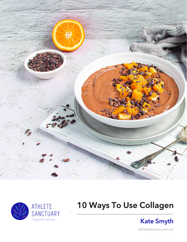 Book cover for e-book about 10 ways to use collagen by Kate Smyth